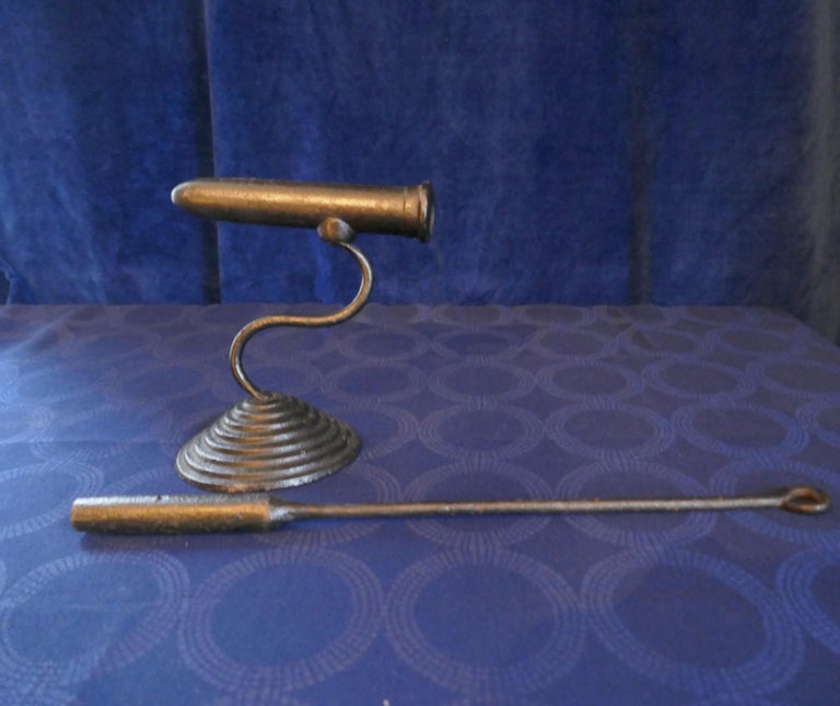 19th Century Goffering Flat Iron 'or Tally Iron' Complete with Heating