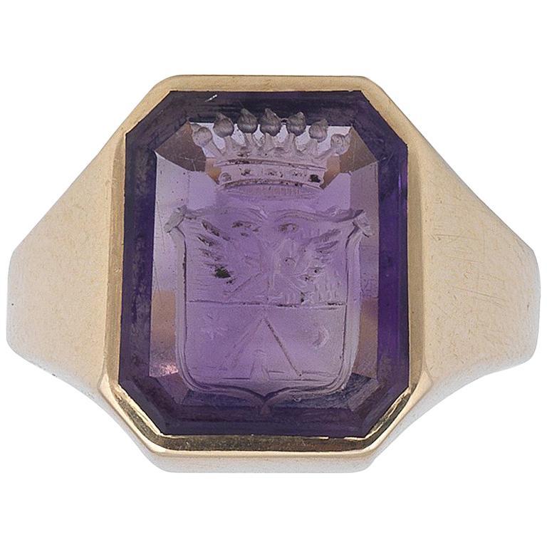 amethyst signet ring