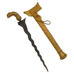 19th Century Gold and Diamond Kris Dagger