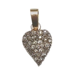 Antique 19th Century Gold and Diamonds Heart Pendant