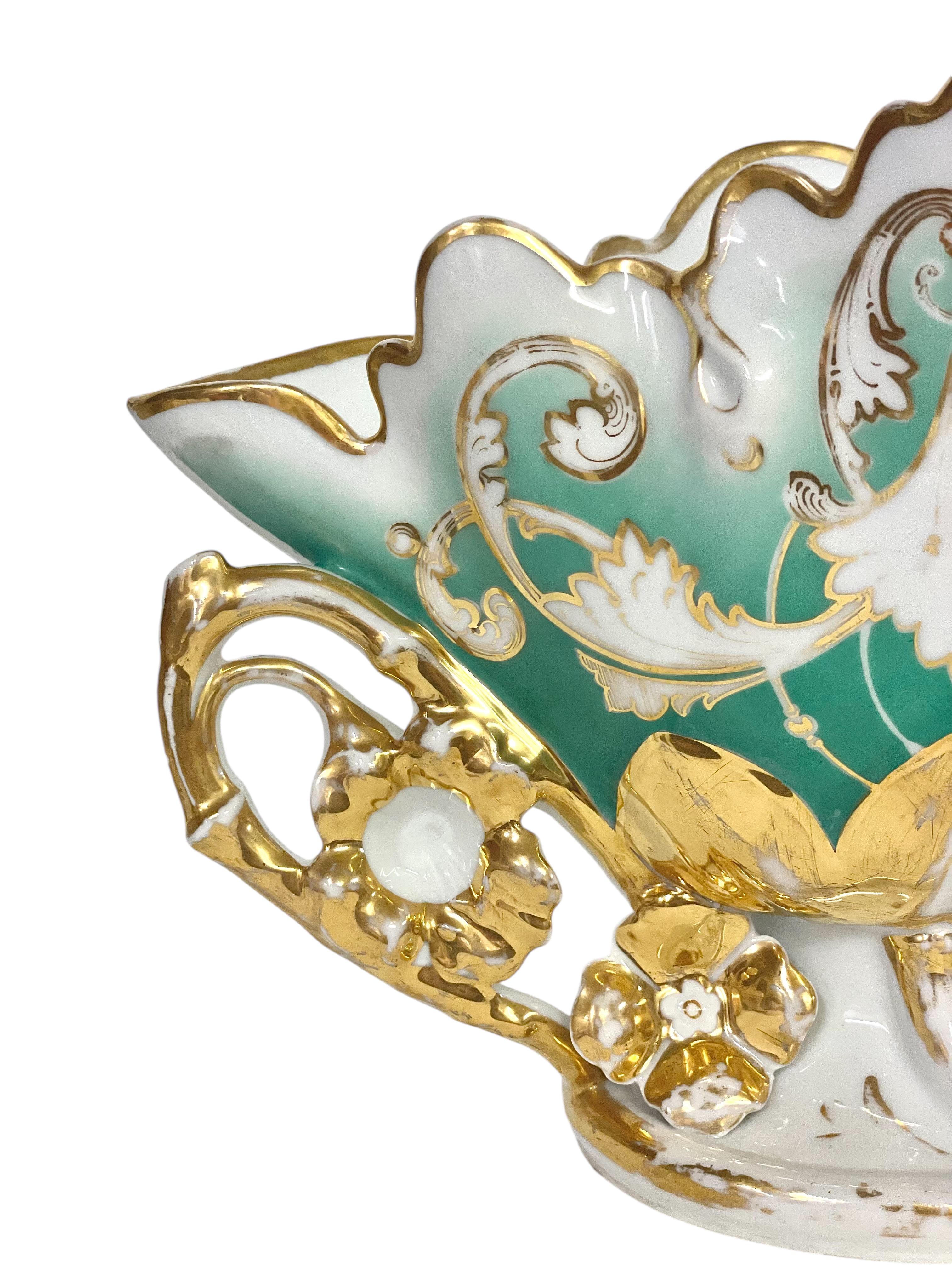 Vaso in porcellana di Parigi del XIX secolo, oro e policromia in vendita 5
