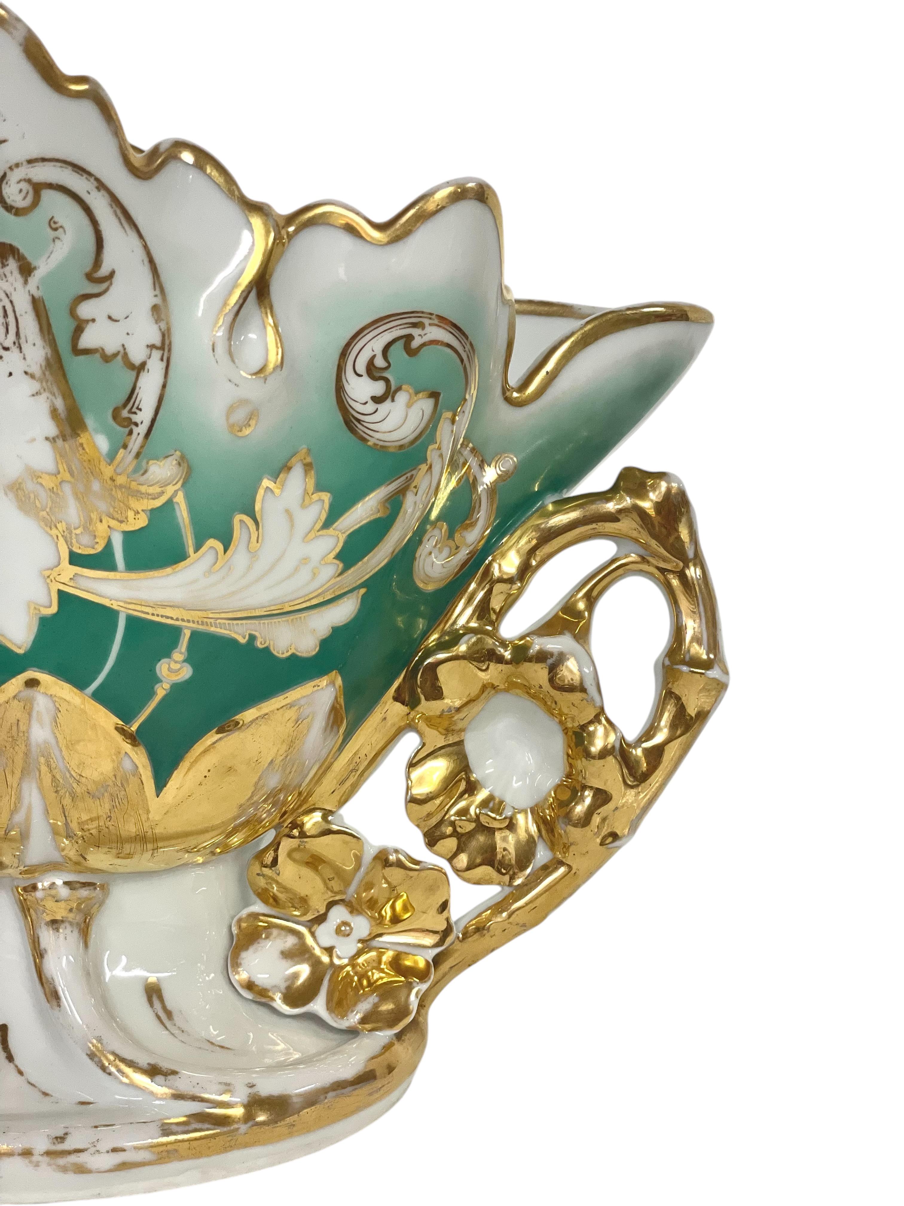 Vaso in porcellana di Parigi del XIX secolo, oro e policromia in vendita 6