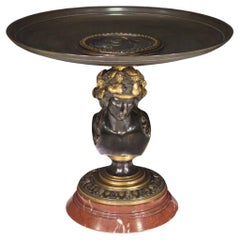 19th Century Gold Bronze French Signed and Dated Sculpted Stand, 1871 