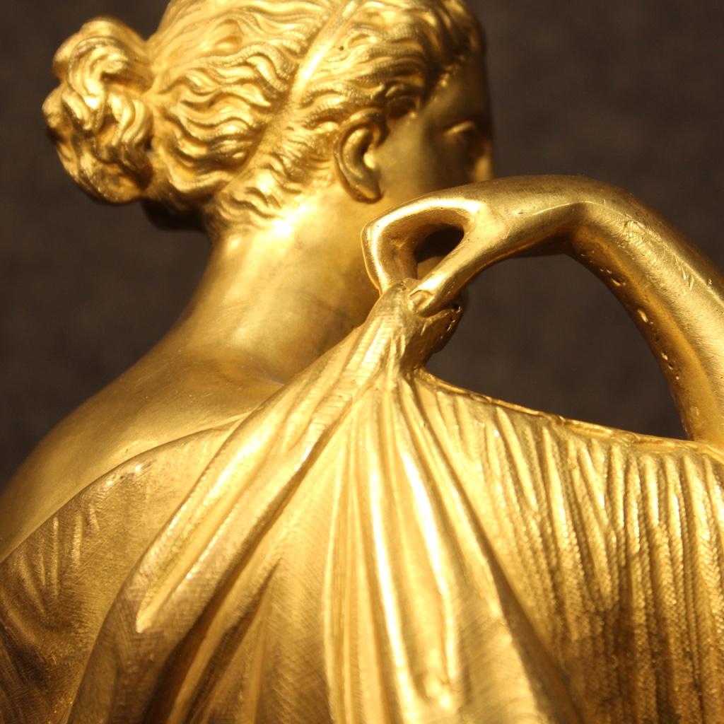 19th Century Gold Bronze French Signed Sculpture, 1880 5