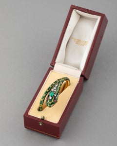 19th Century Gold Enamel Diamonds and Enamel Bracelet