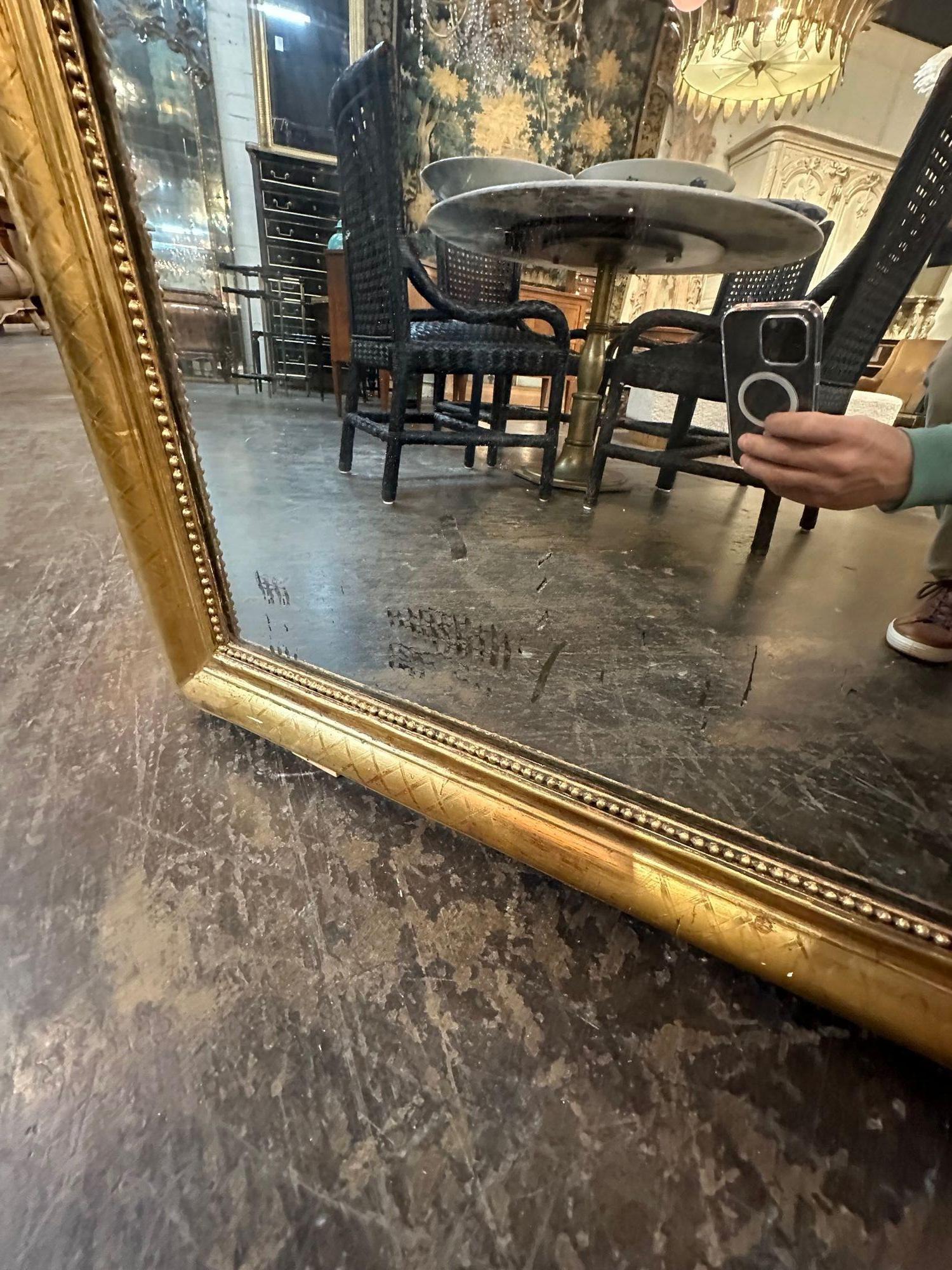 19th Century Gold French Louis Philippe Mirror 2