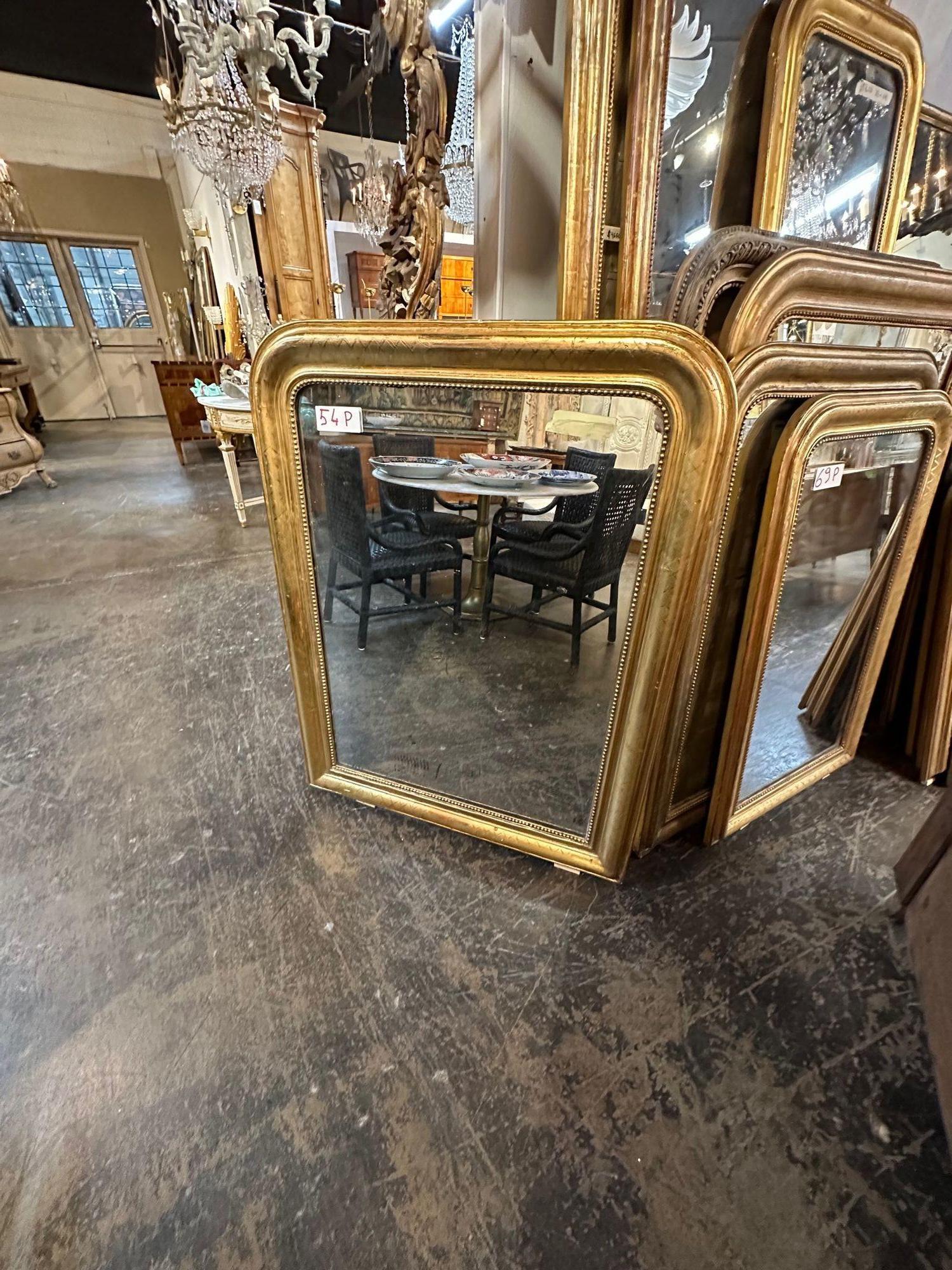 19th Century Gold French Louis Philippe Mirror 3