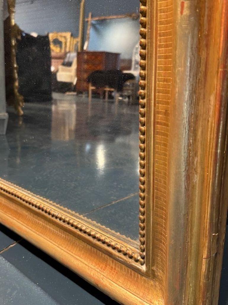 Miroir Louis Philippe français du 19ème siècle avec motif ligne Bon état - En vente à Dallas, TX