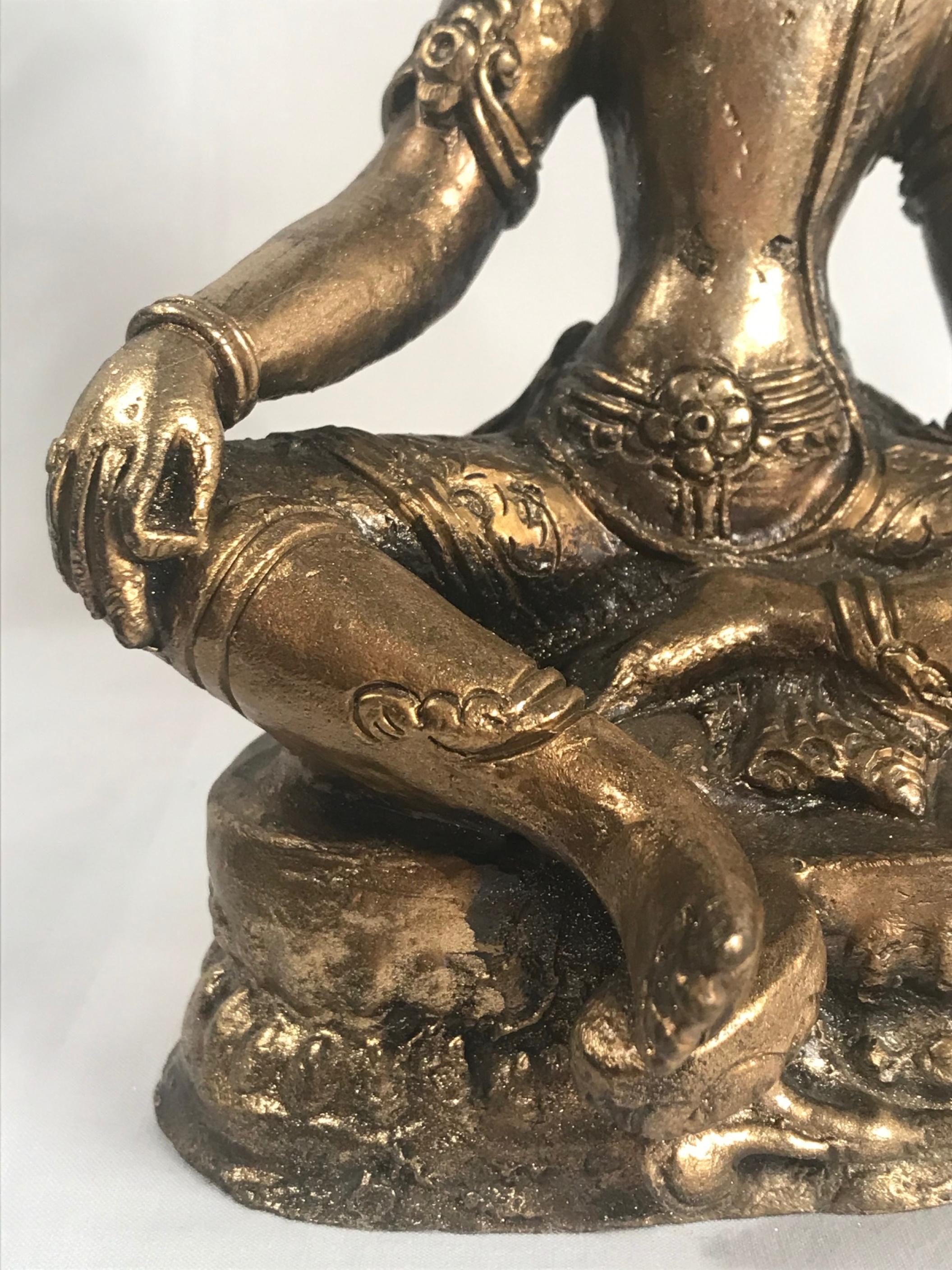 Chinese 19th Century Gold Gilded Bronze Buddha For Sale