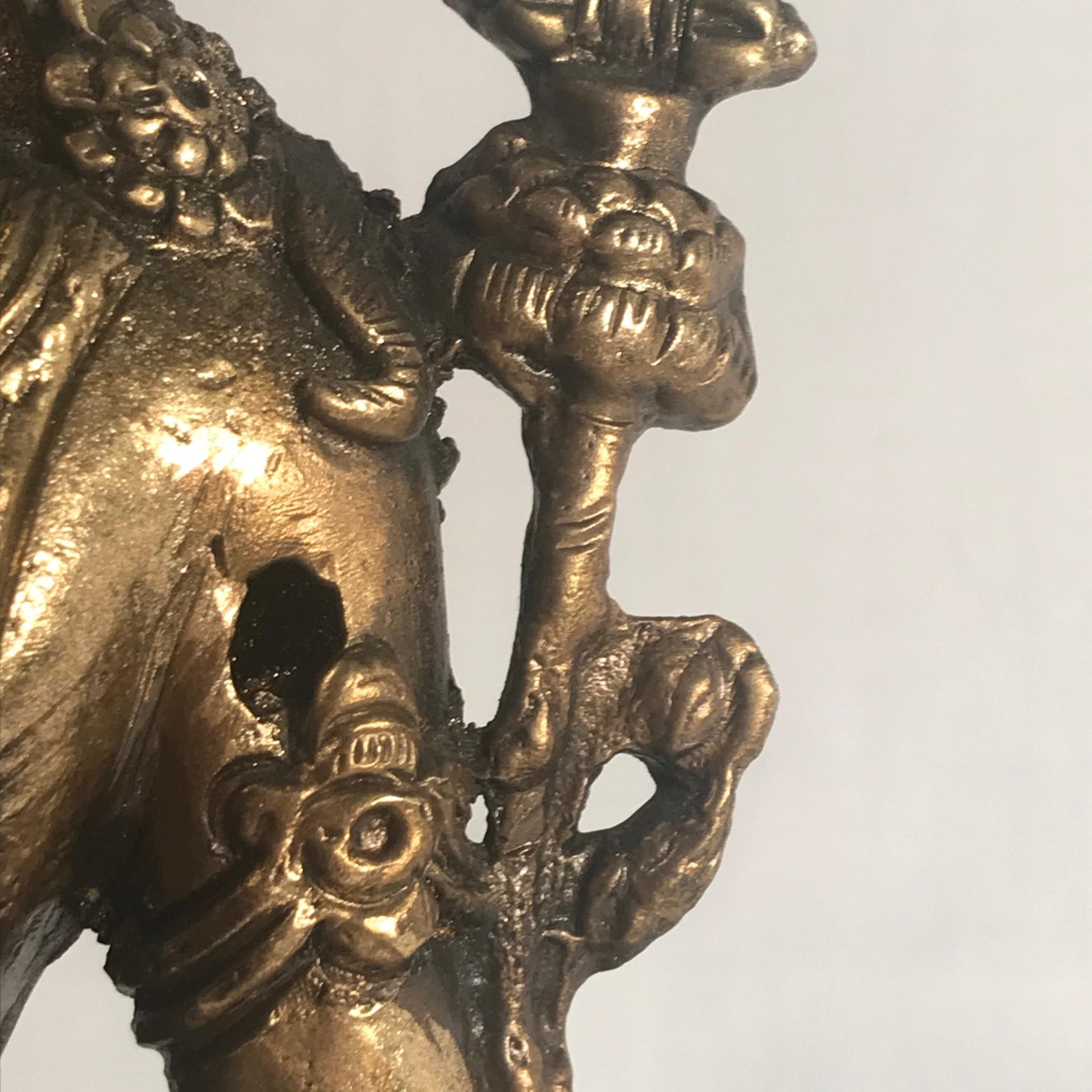Bronze Bouddha du 19ème siècle en bronze doré en vente