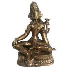 Bouddha du 19ème siècle en bronze doré