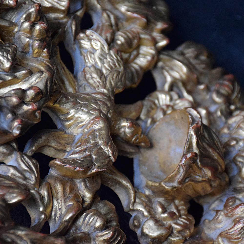 19th Century Gold Gilt Carved Holy Water For Sale 1