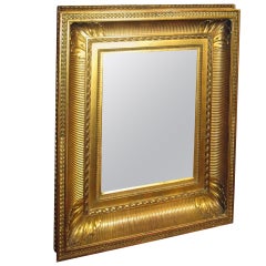 Antique 19th century Gold Gilt Wooden Framed Mirror by Charles H. West, London