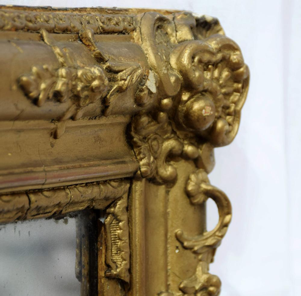 19th Century Gold Gilt Gesso French Mirror 6