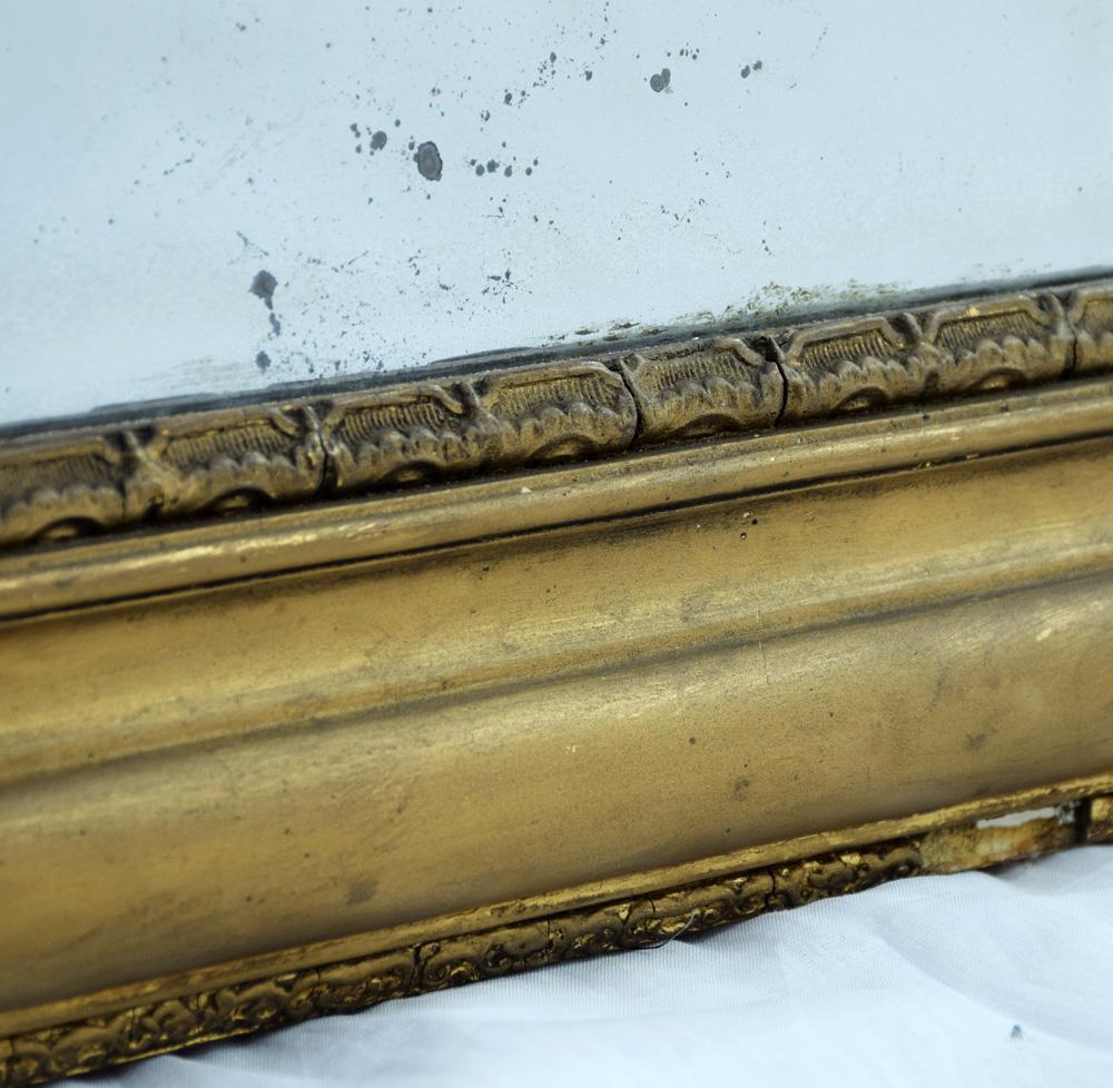 Victorian 19th Century Gold Gilt Gesso French Mirror