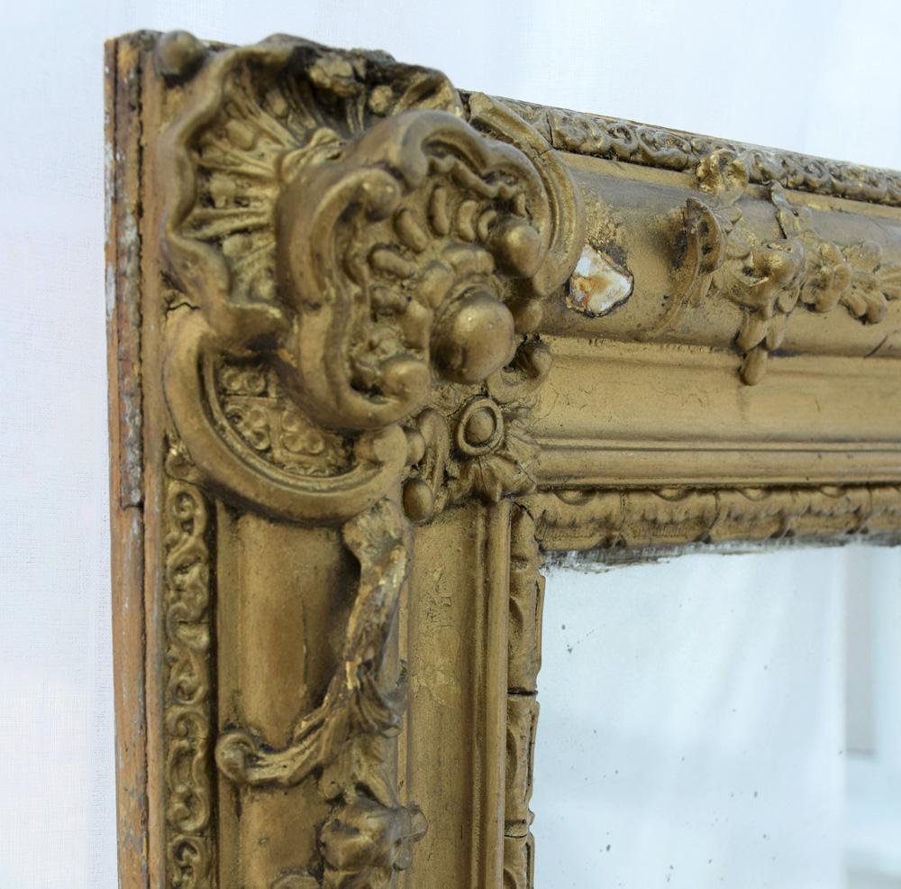 19th Century Gold Gilt Gesso French Mirror 1
