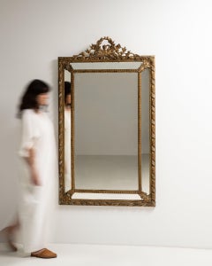 19th Century Gold Gilt Napoleon III Wall Mirror, French Antique