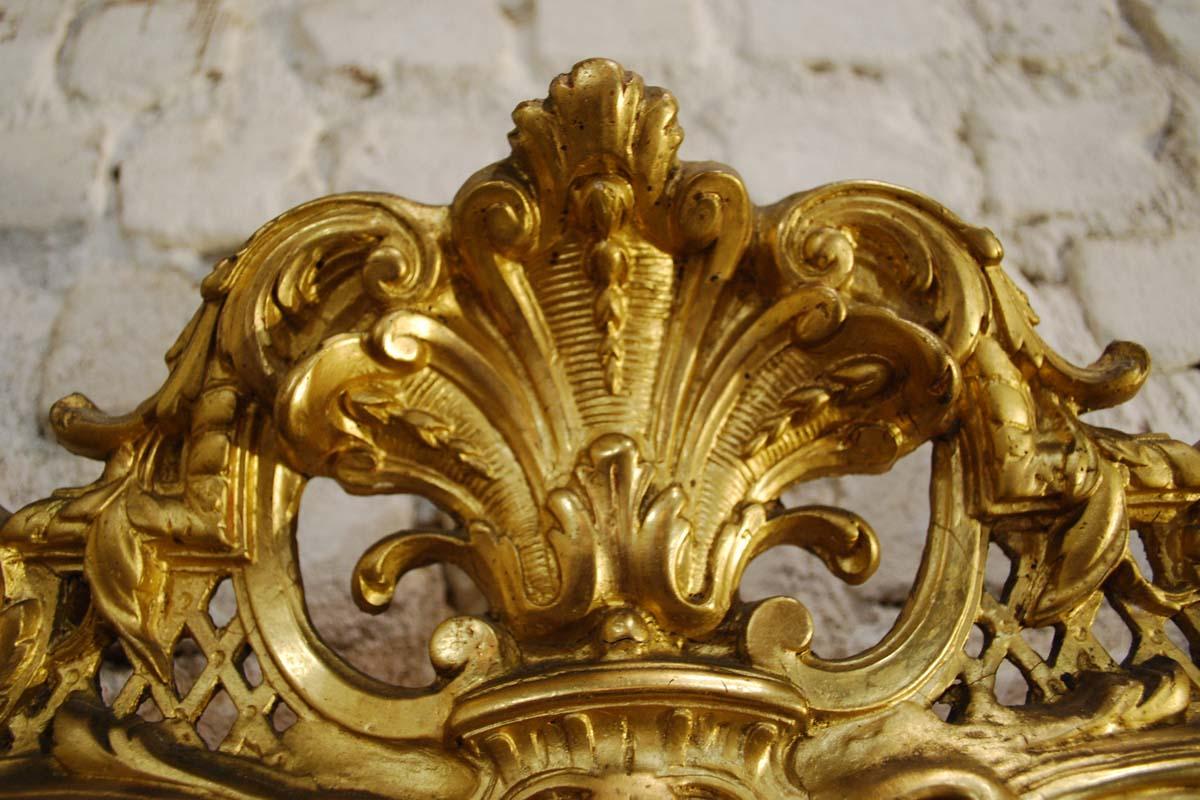 19th Century Gold Leaf Gilt Antique French Louis Philippe Mirror In Good Condition In Casteren, NL
