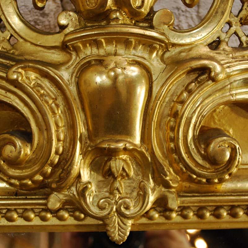 19th Century Gold Leaf Gilt Antique French Louis Philippe Mirror 1