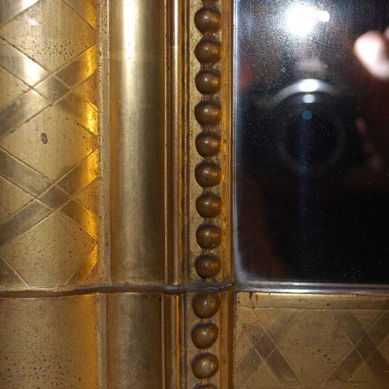 19th Century Gold Leaf Gilt French Overmantel Mirror In Good Condition In Casteren, NL