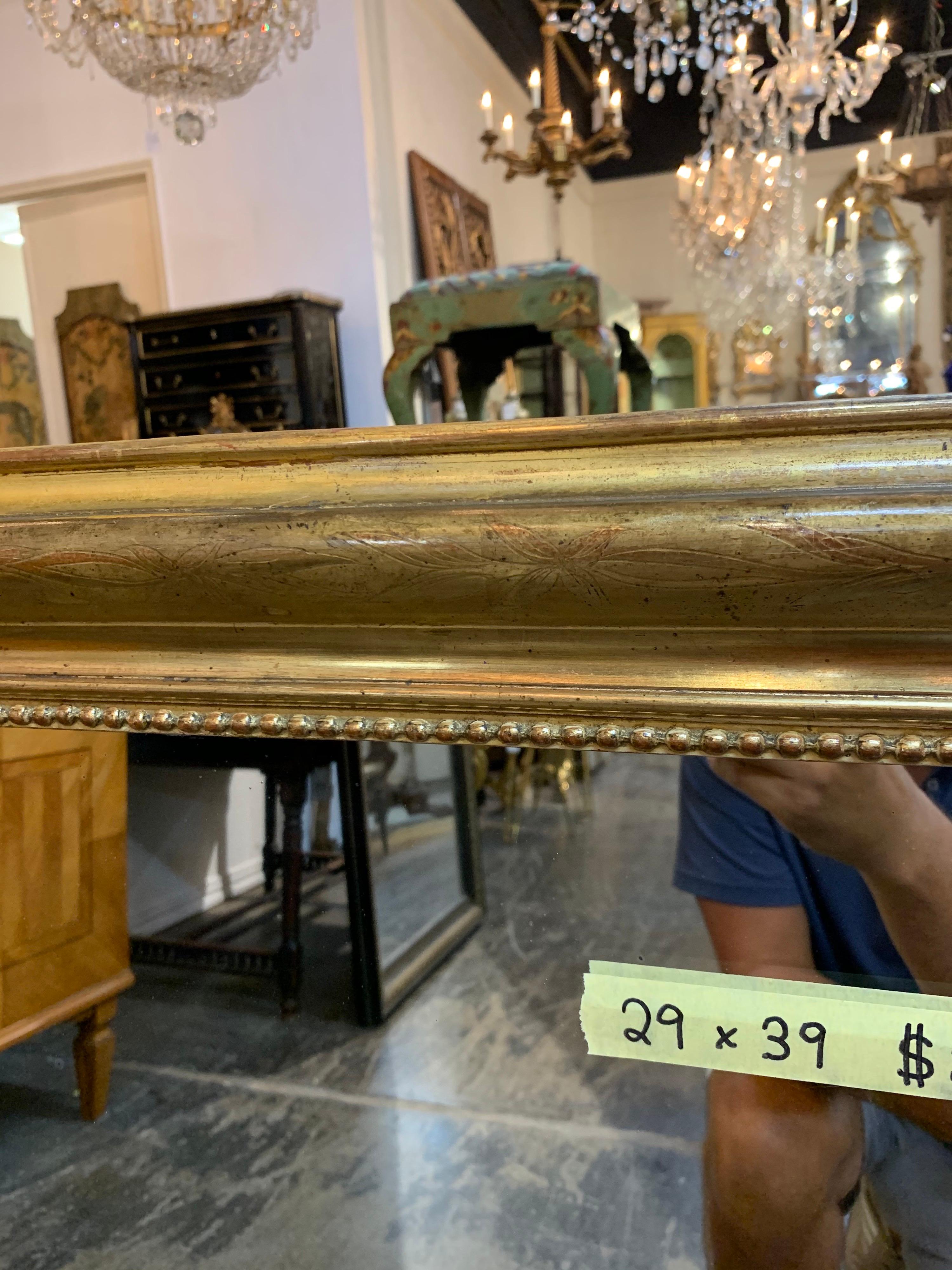 French 19th Century Gold Louis Philippe Mirror