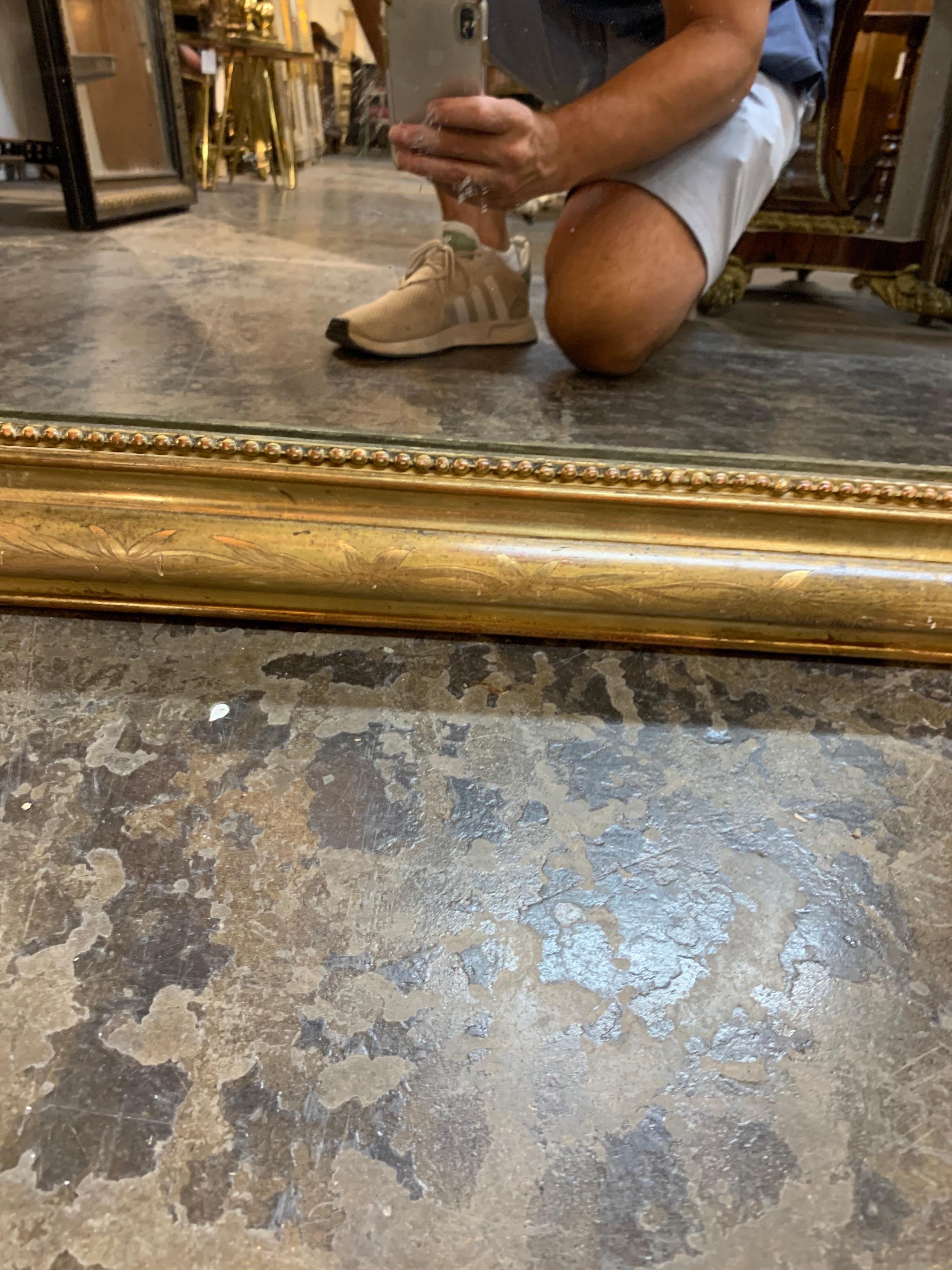 Wood 19th Century Gold Louis Philippe Mirror