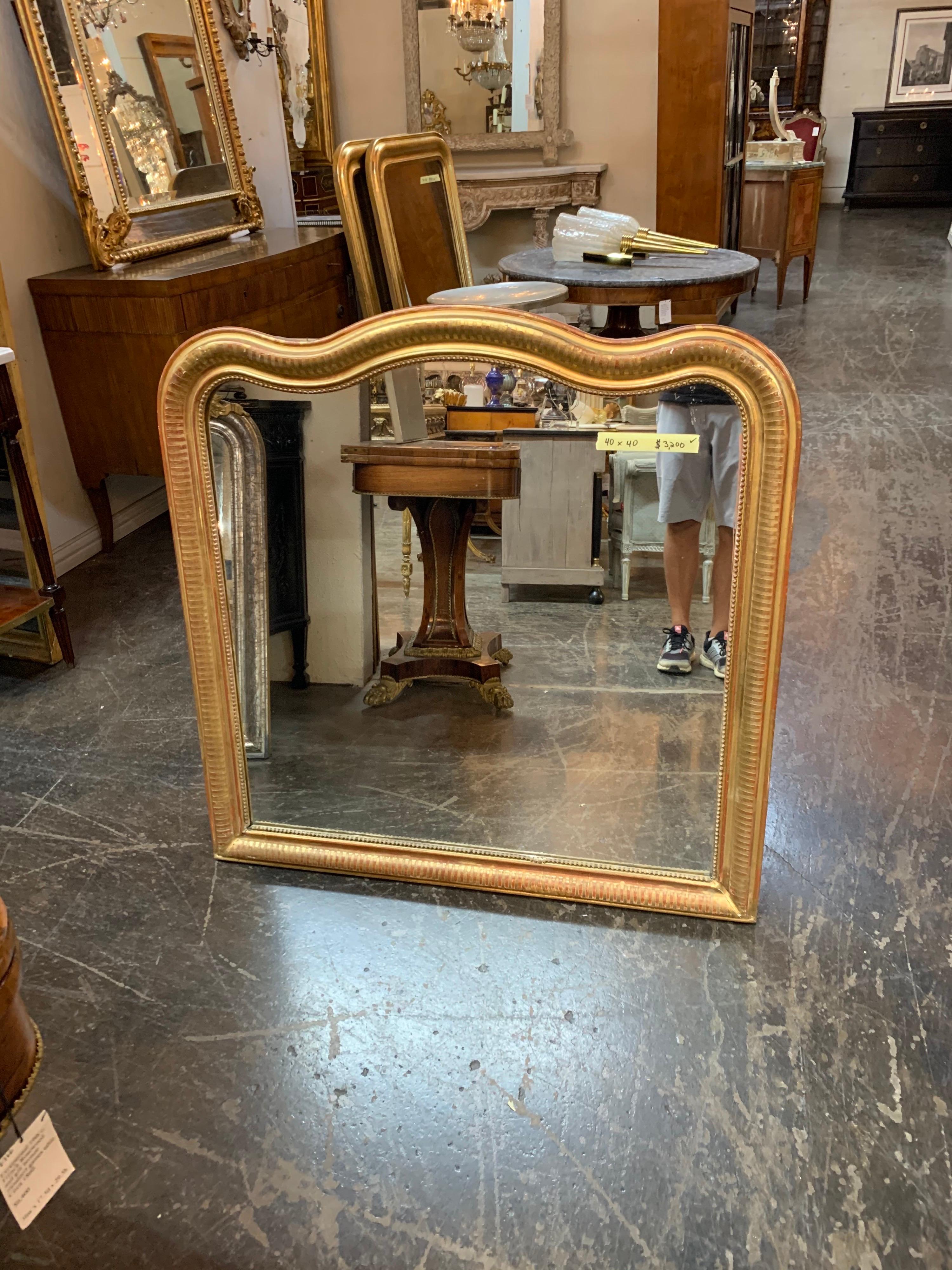 19th Century Gold Louis Philippe Mirror 2