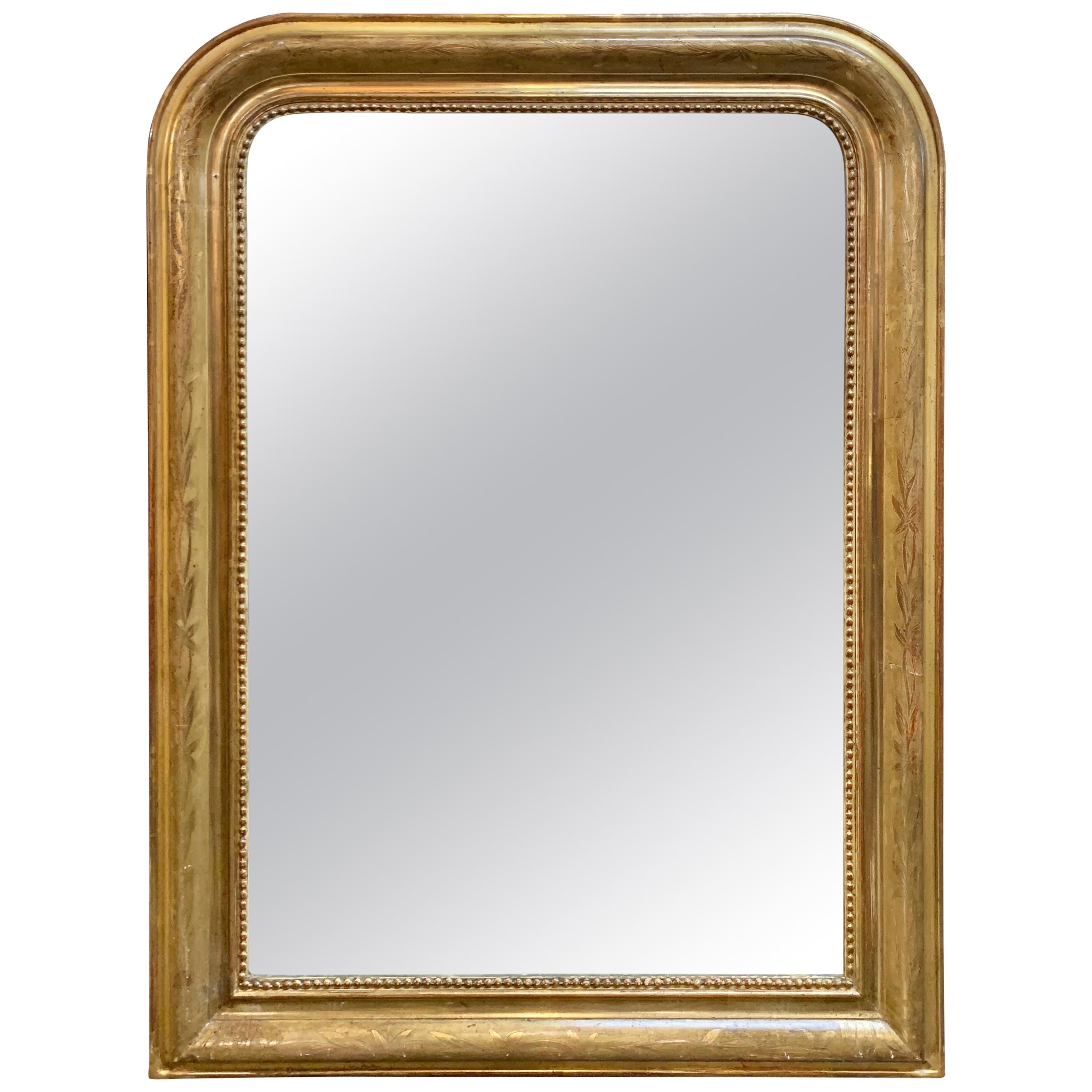 19th Century Gold Louis Philippe Mirror