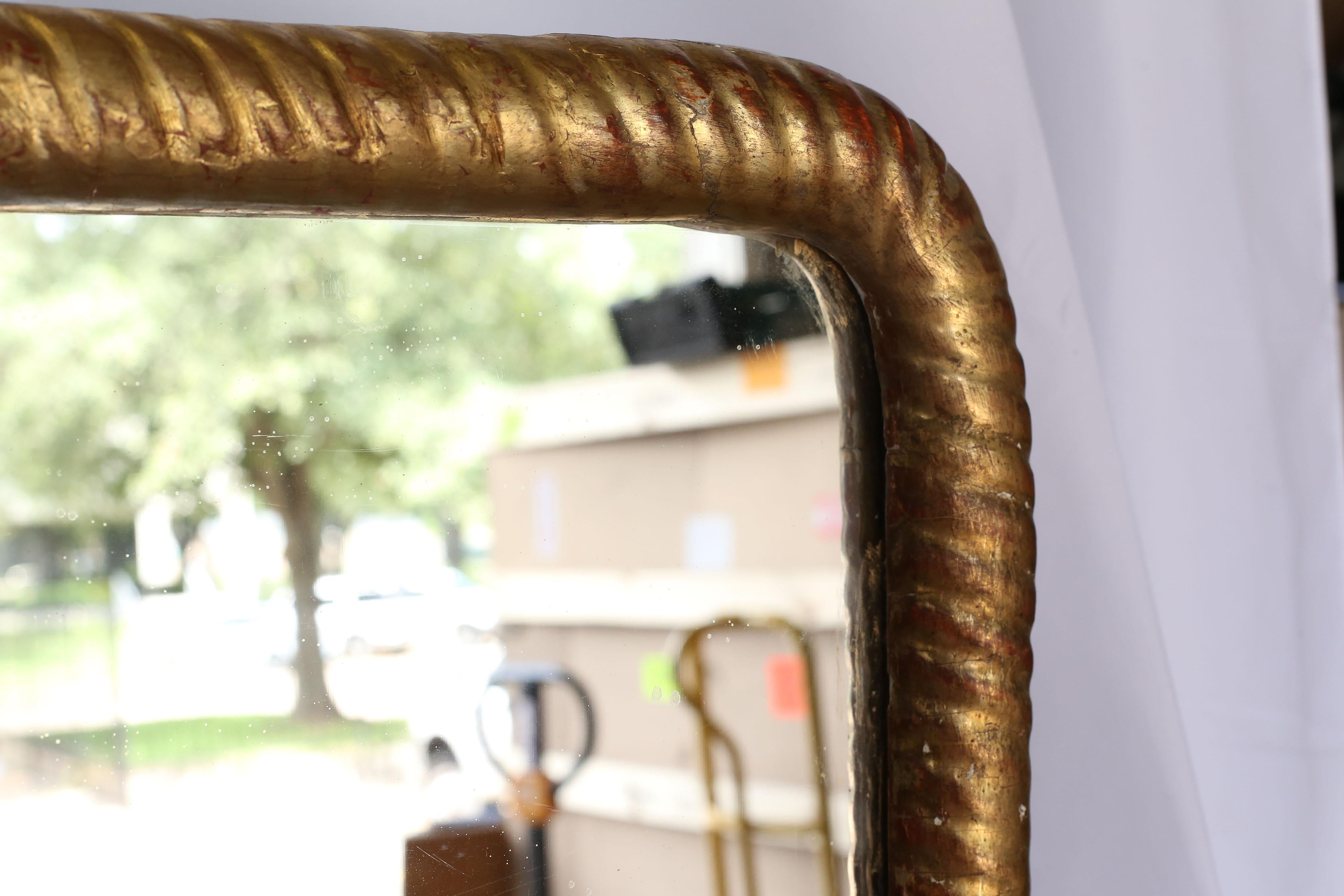 19th Century Gold Rope Mirror 2