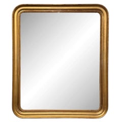 19th Century Gold Rounded Corner Mirror