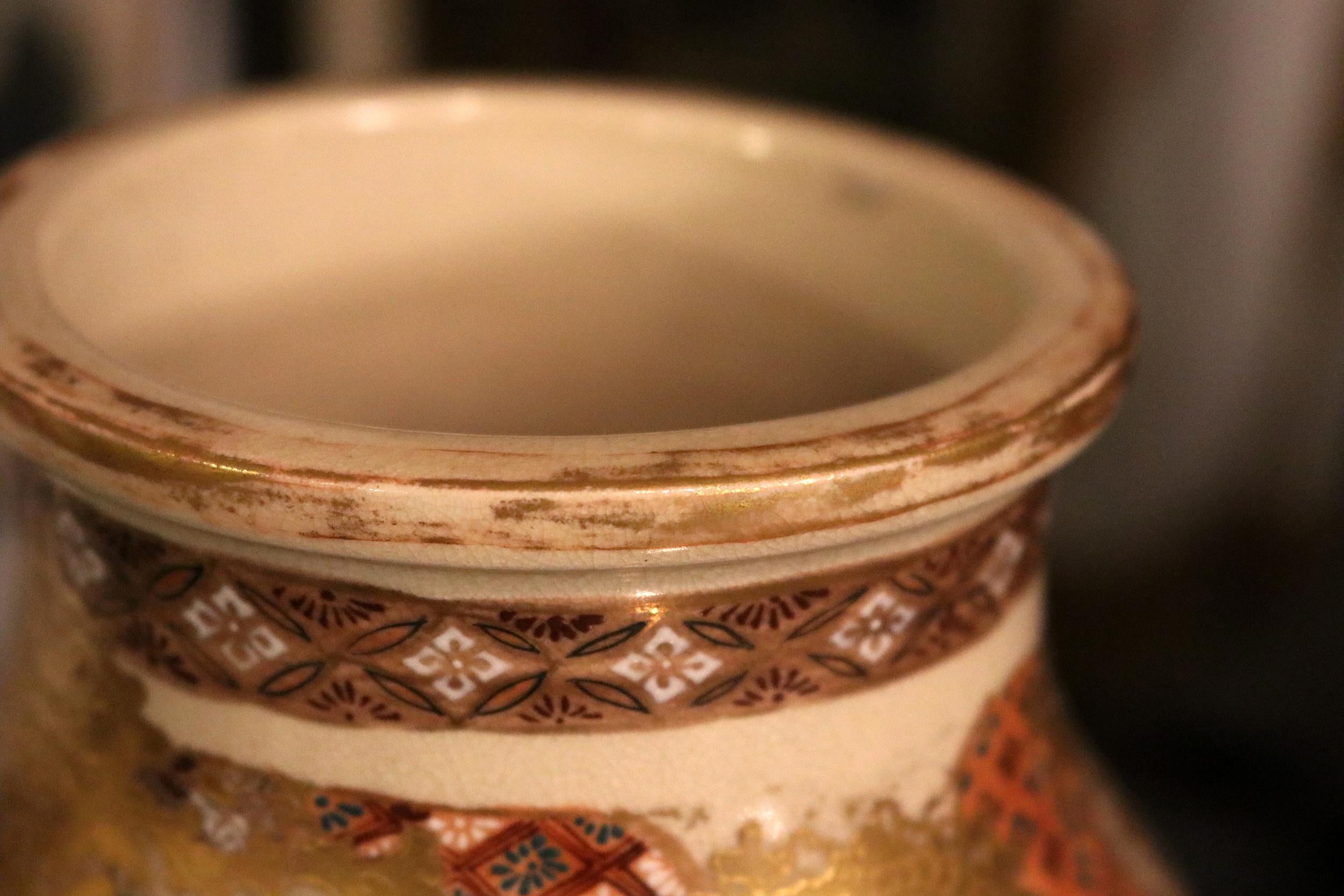 19th Century Gold Satsuma Vase 3