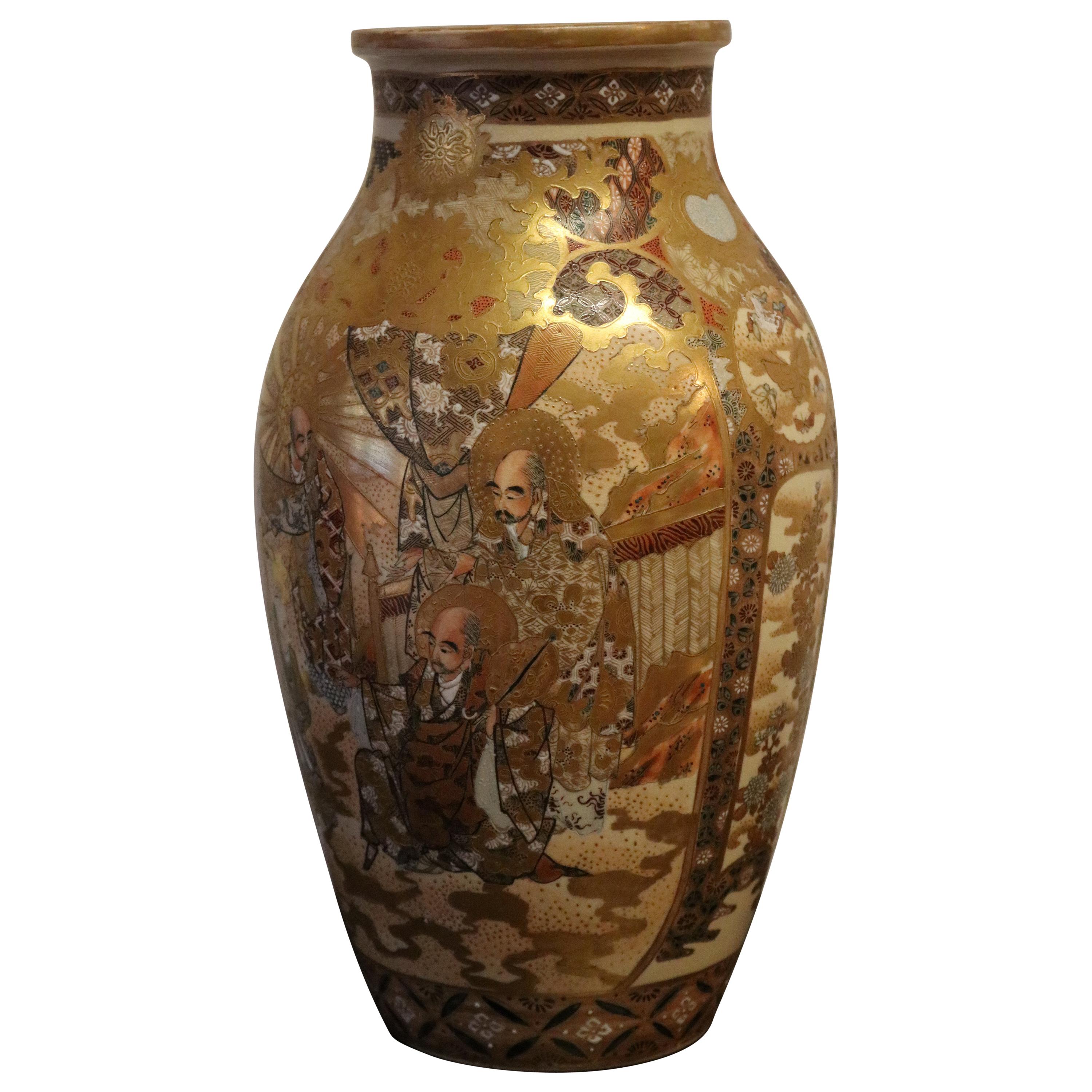 19th Century Gold Satsuma Vase