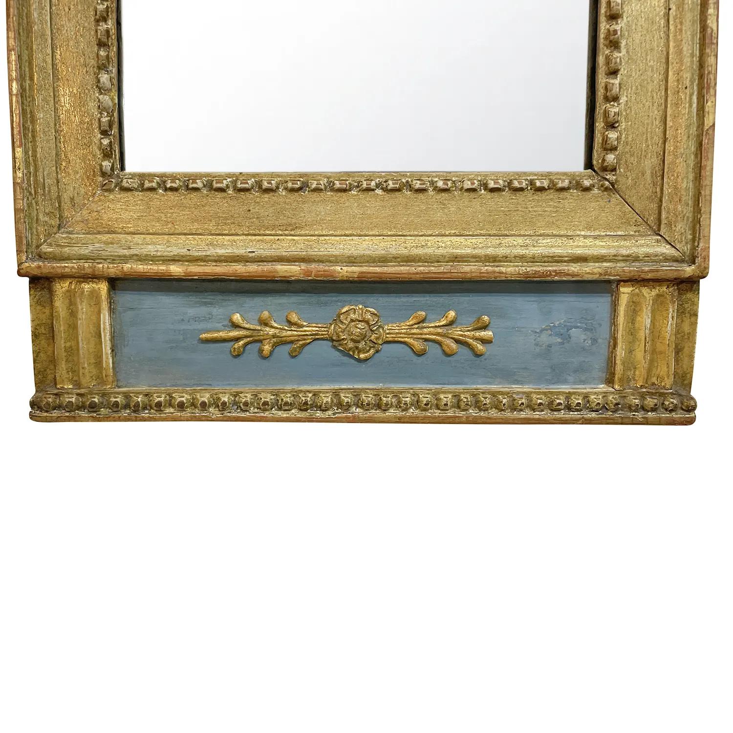 19th Century Gold Swedish Gustavian Gilded Pine Wall Glass Mirror by Jp Larsson In Good Condition For Sale In West Palm Beach, FL