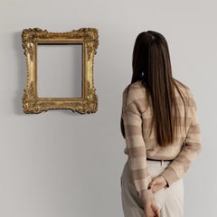 19th Century Gold Wood and Plaster Italian Frame Napoleon III, 1880