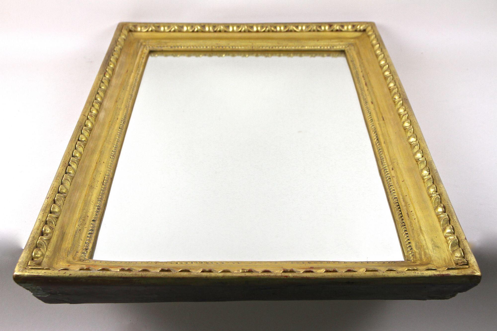 Miroir Biedermeier doré du 19ème siècle avec barres à œil de taureau, Autriche, vers 1830 en vente 3