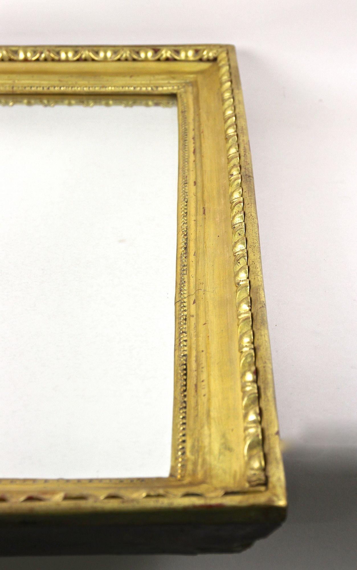Miroir Biedermeier doré du 19ème siècle avec barres à œil de taureau, Autriche, vers 1830 en vente 4