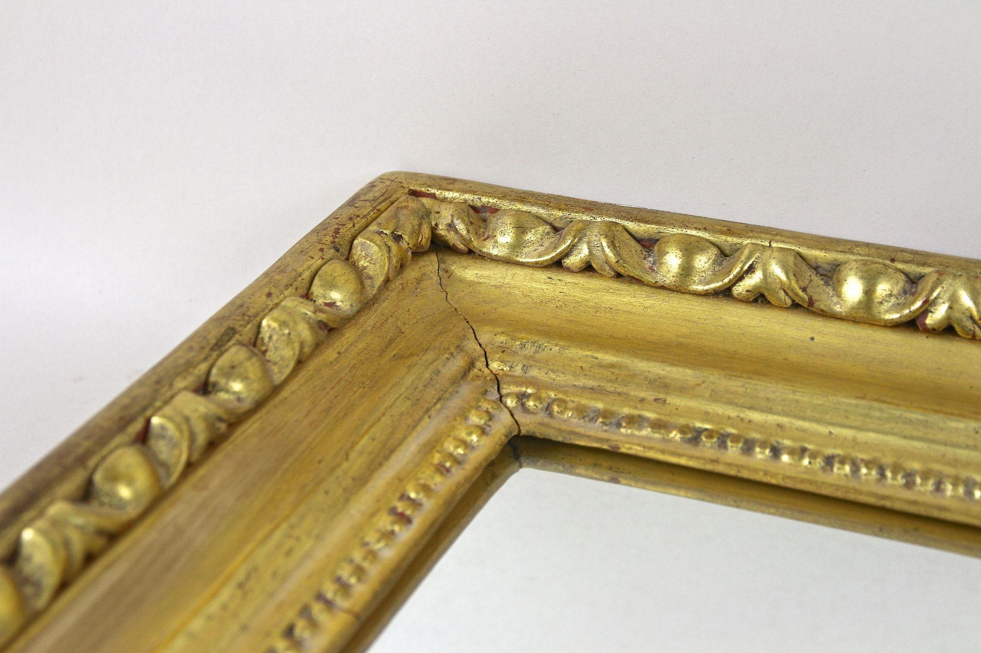 Miroir Biedermeier doré du 19ème siècle avec barres à œil de taureau, Autriche, vers 1830 en vente 5