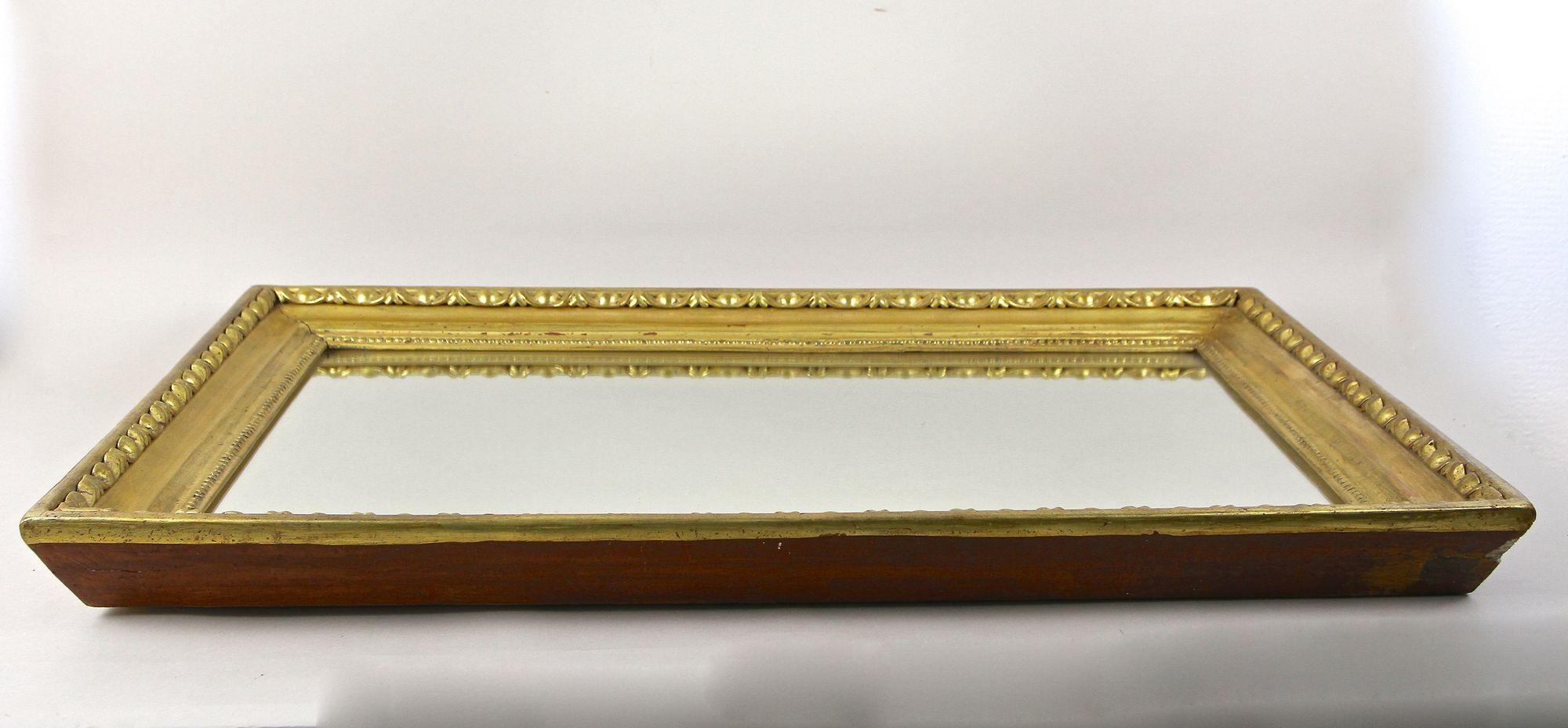 Miroir Biedermeier doré du 19ème siècle avec barres à œil de taureau, Autriche, vers 1830 en vente 6