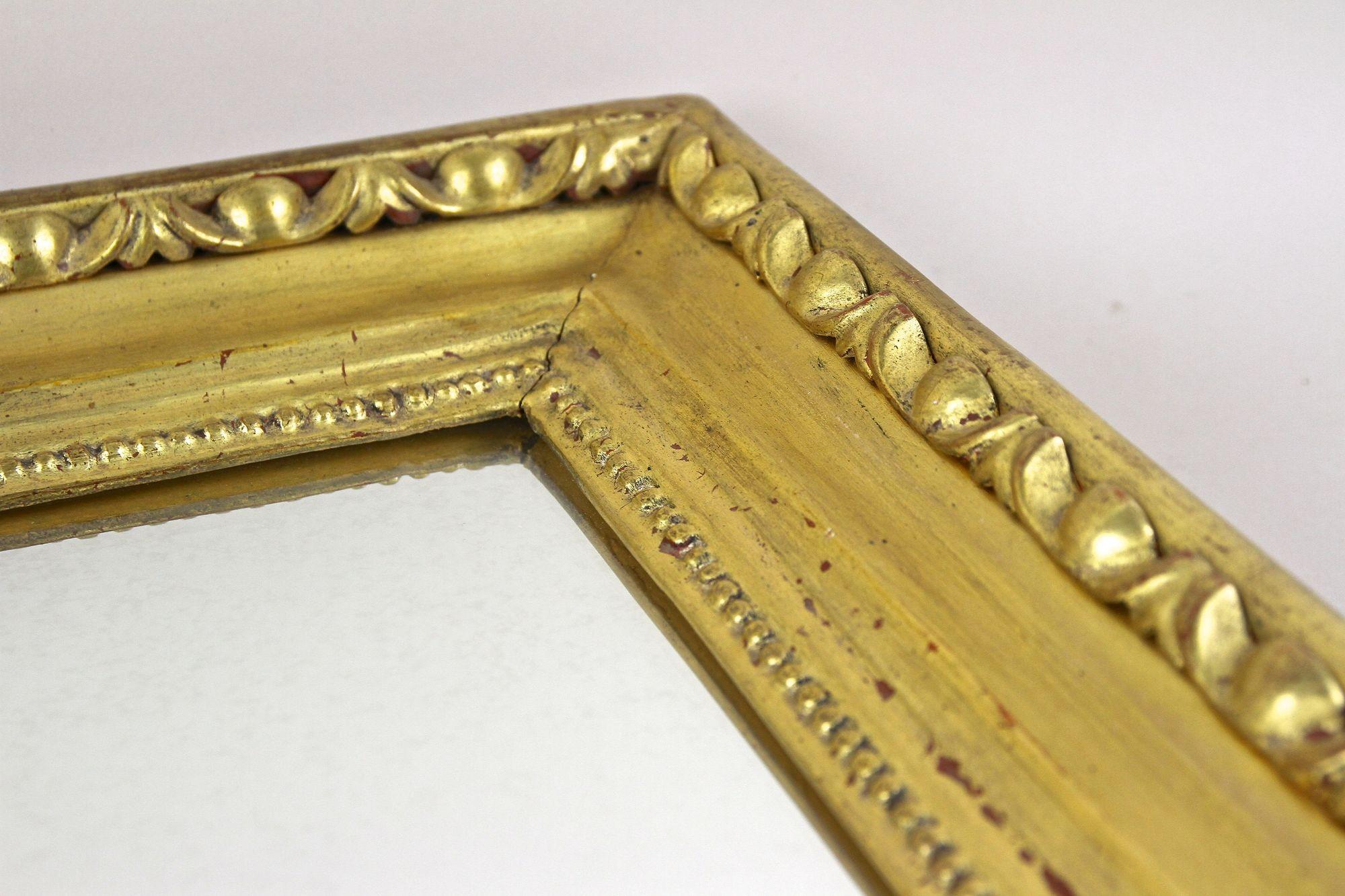 Miroir Biedermeier doré du 19ème siècle avec barres à œil de taureau, Autriche, vers 1830 en vente 7