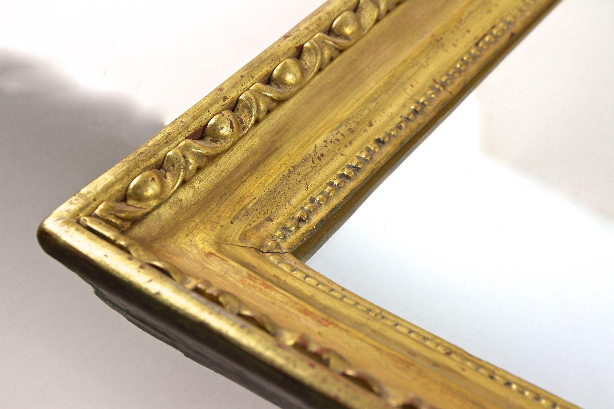Miroir Biedermeier doré du 19ème siècle avec barres à œil de taureau, Autriche, vers 1830 en vente 9