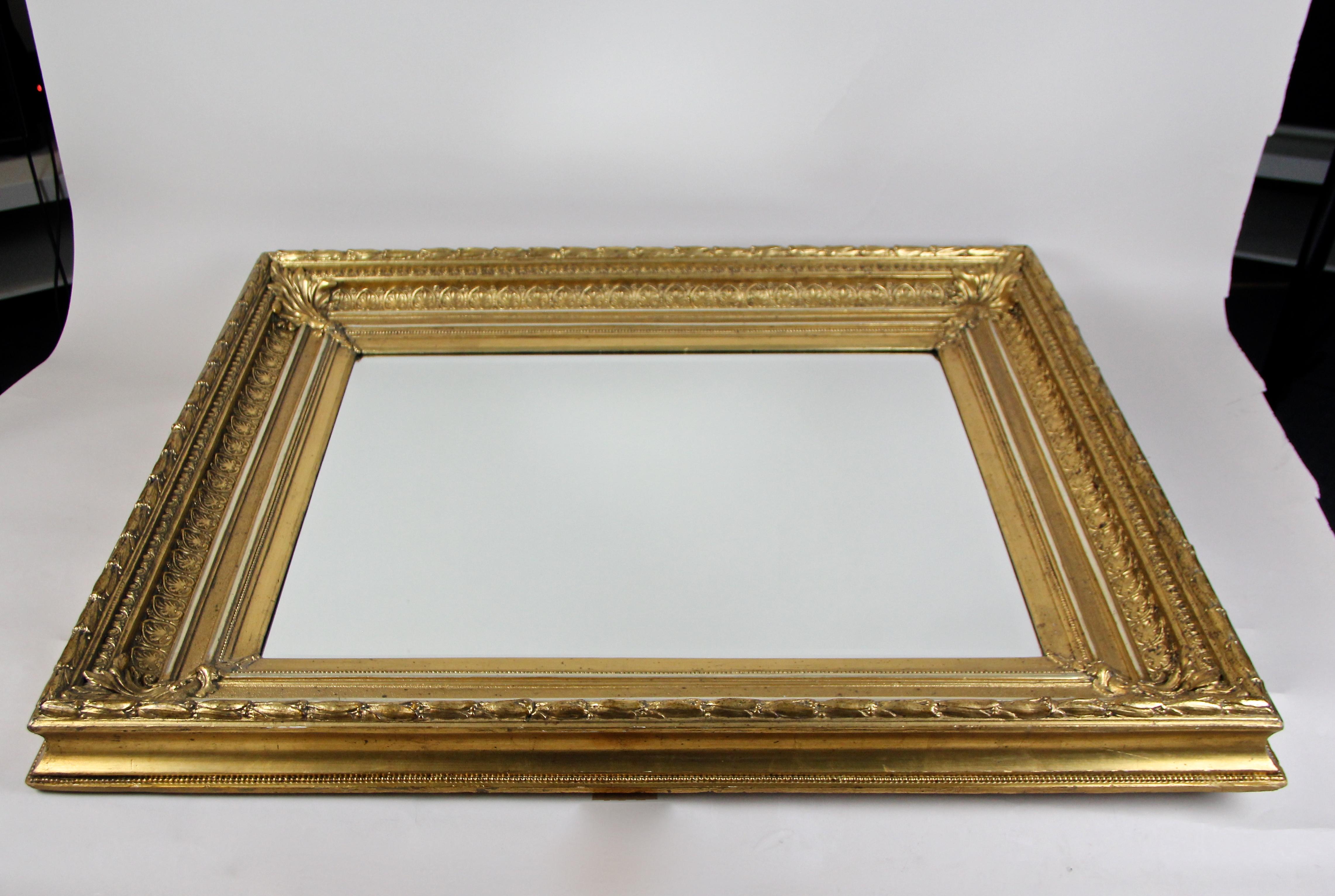 19th Century Golden Biedermeier Wall Mirror Second Period, Austria, circa 1860 7