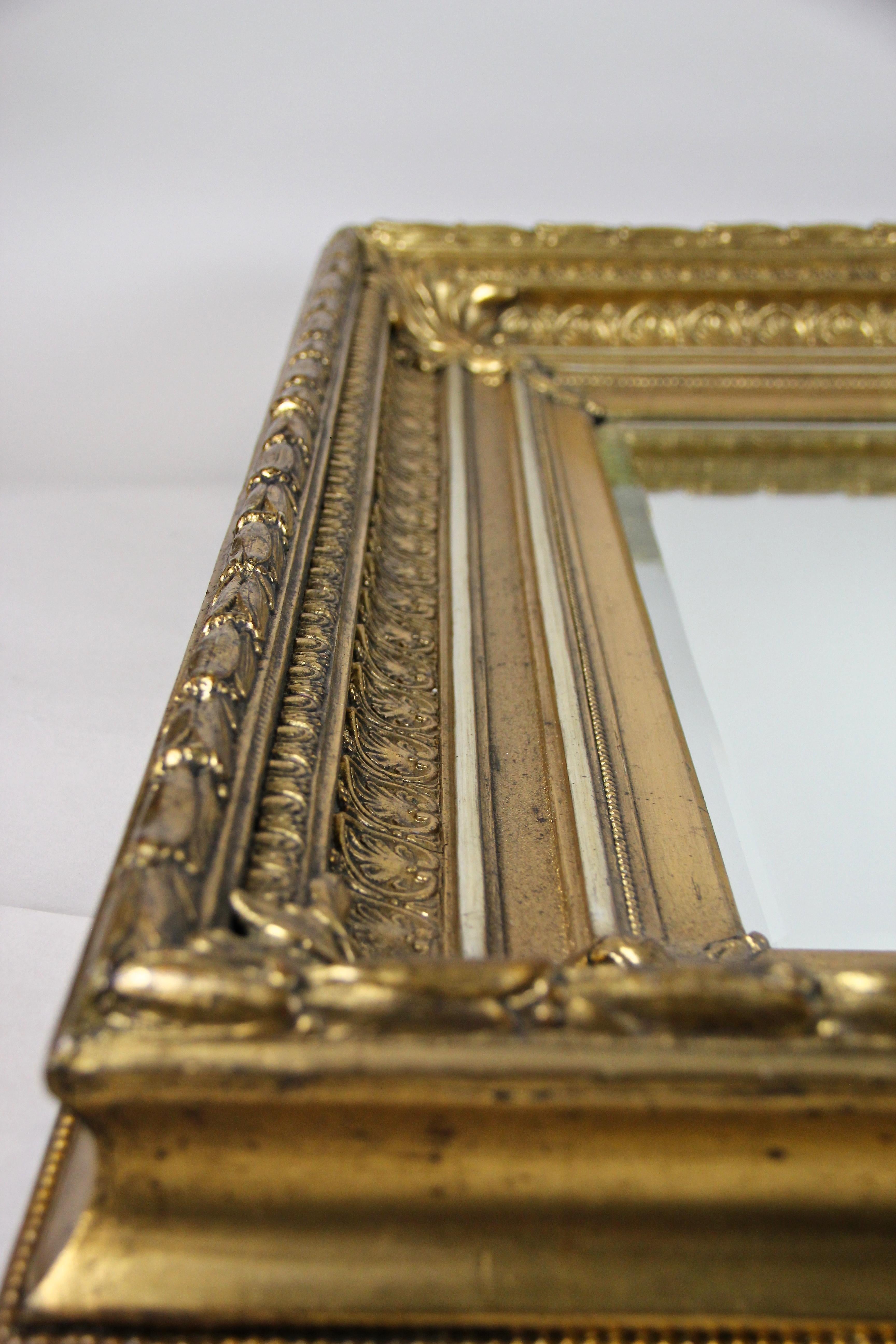 19th Century Golden Biedermeier Wall Mirror Second Period, Austria, circa 1860 10