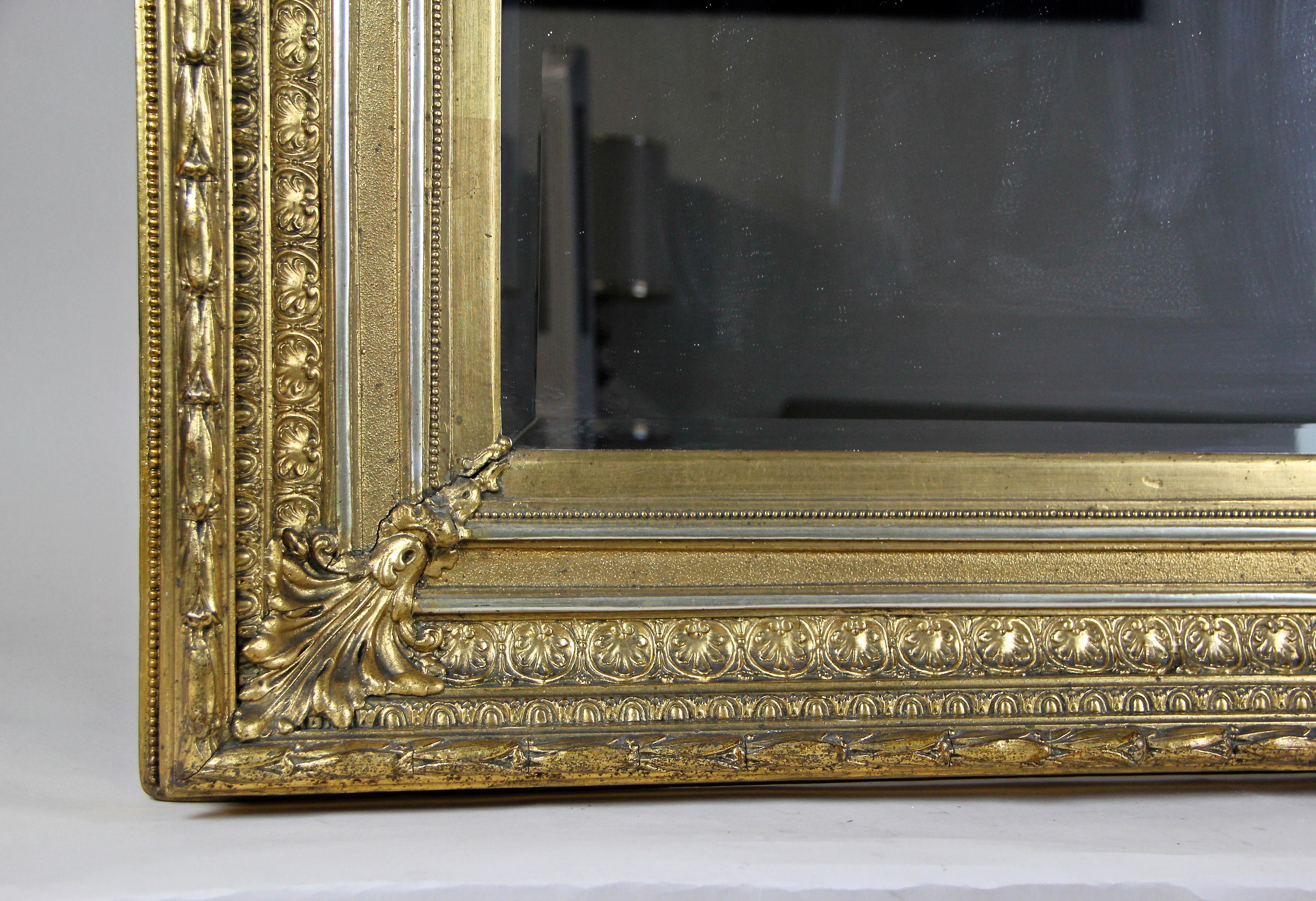 19th Century Golden Biedermeier Wall Mirror Second Period, Austria, circa 1860 1