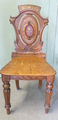 Golden Oak Hall Chair aus dem 19. Jahrhundert Dies ist ein reizvoller Hall Chair
