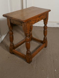 19th Century Golden Oak Joint Stool