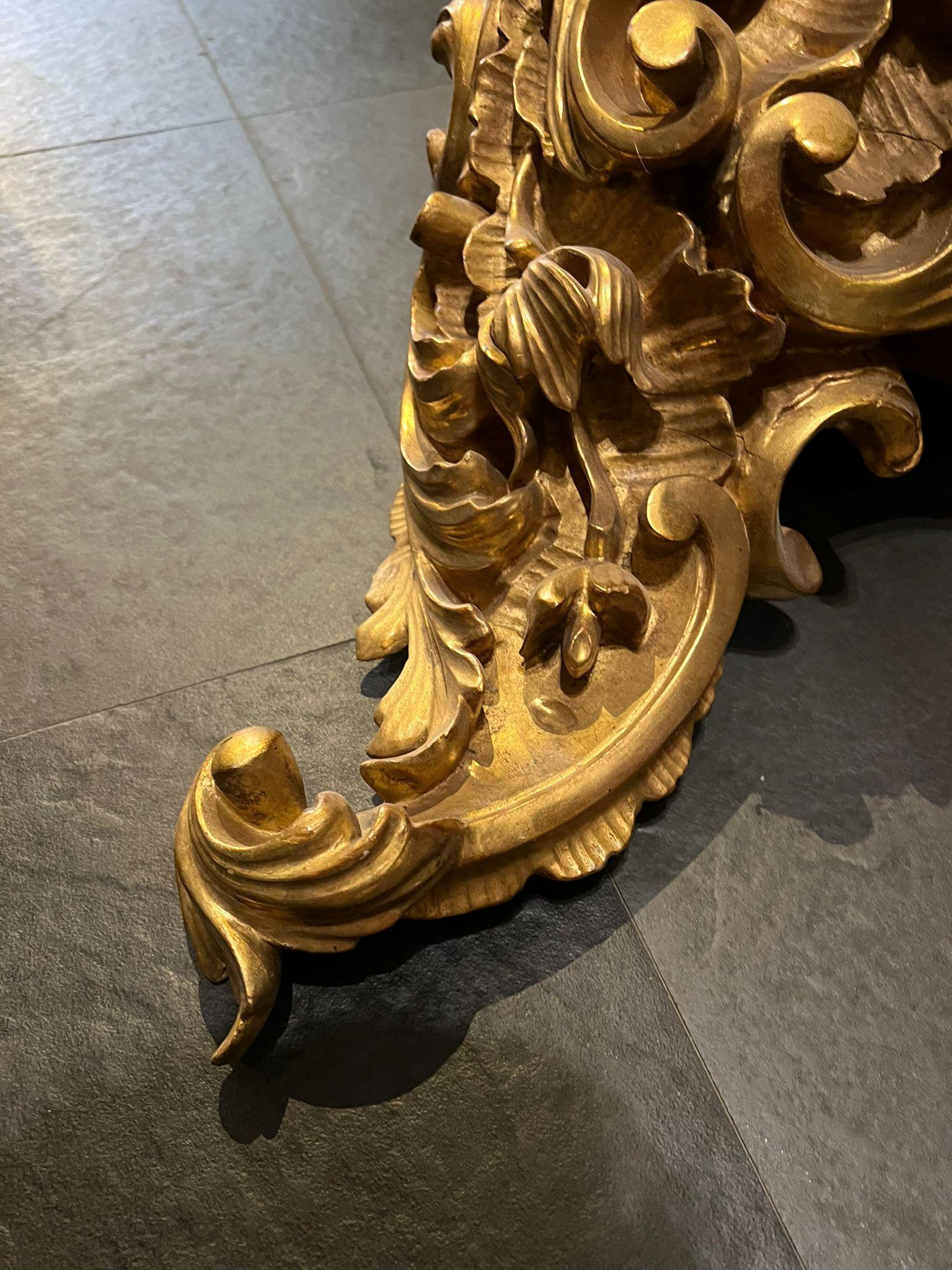 19th Century Golden Shelf In Good Condition For Sale In Firenze, IT