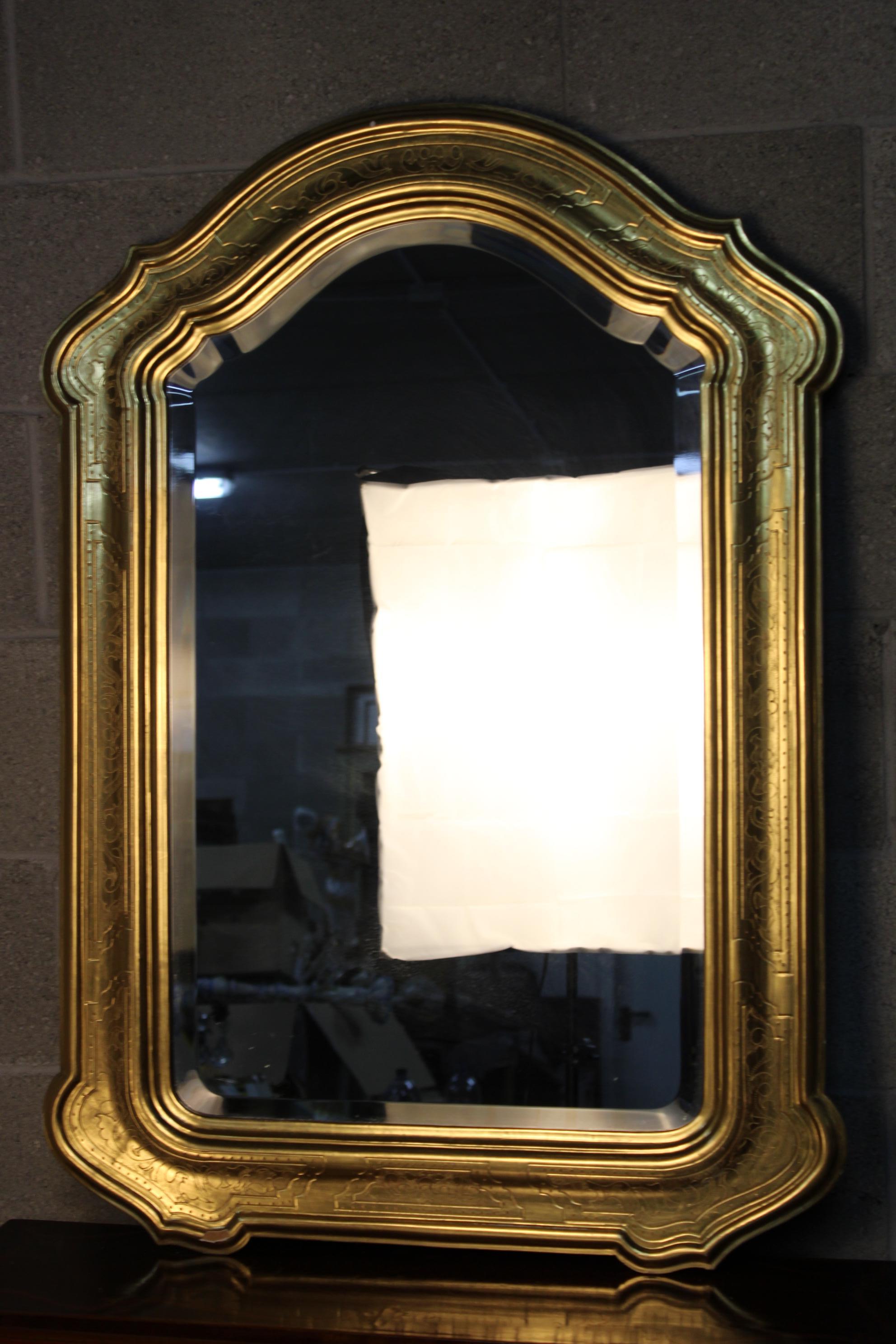 Golden Gilded Antique Italian Wall Mirror 6