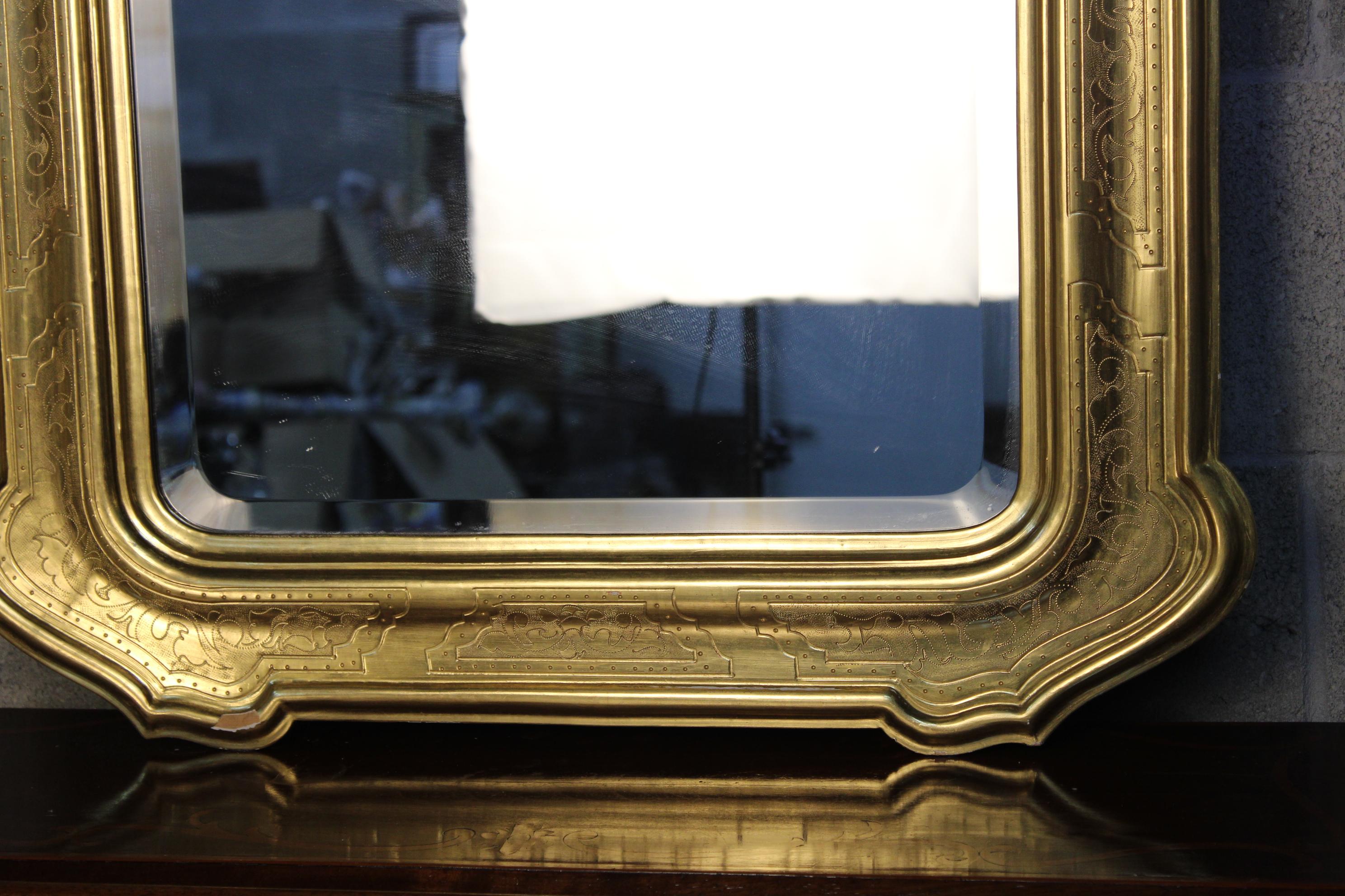 Golden Gilded Antique Italian Wall Mirror 8