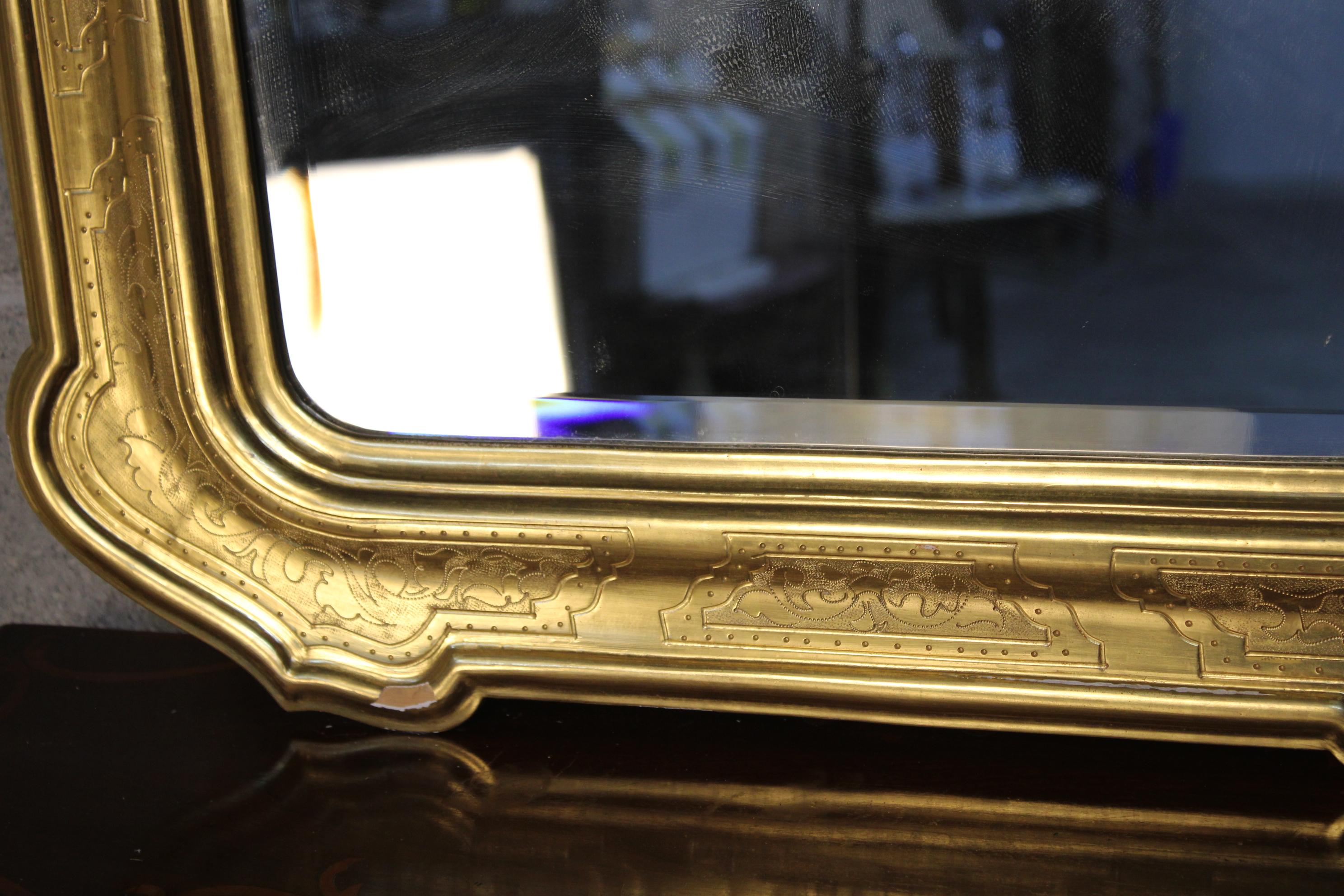 Golden Gilded Antique Italian Wall Mirror 10