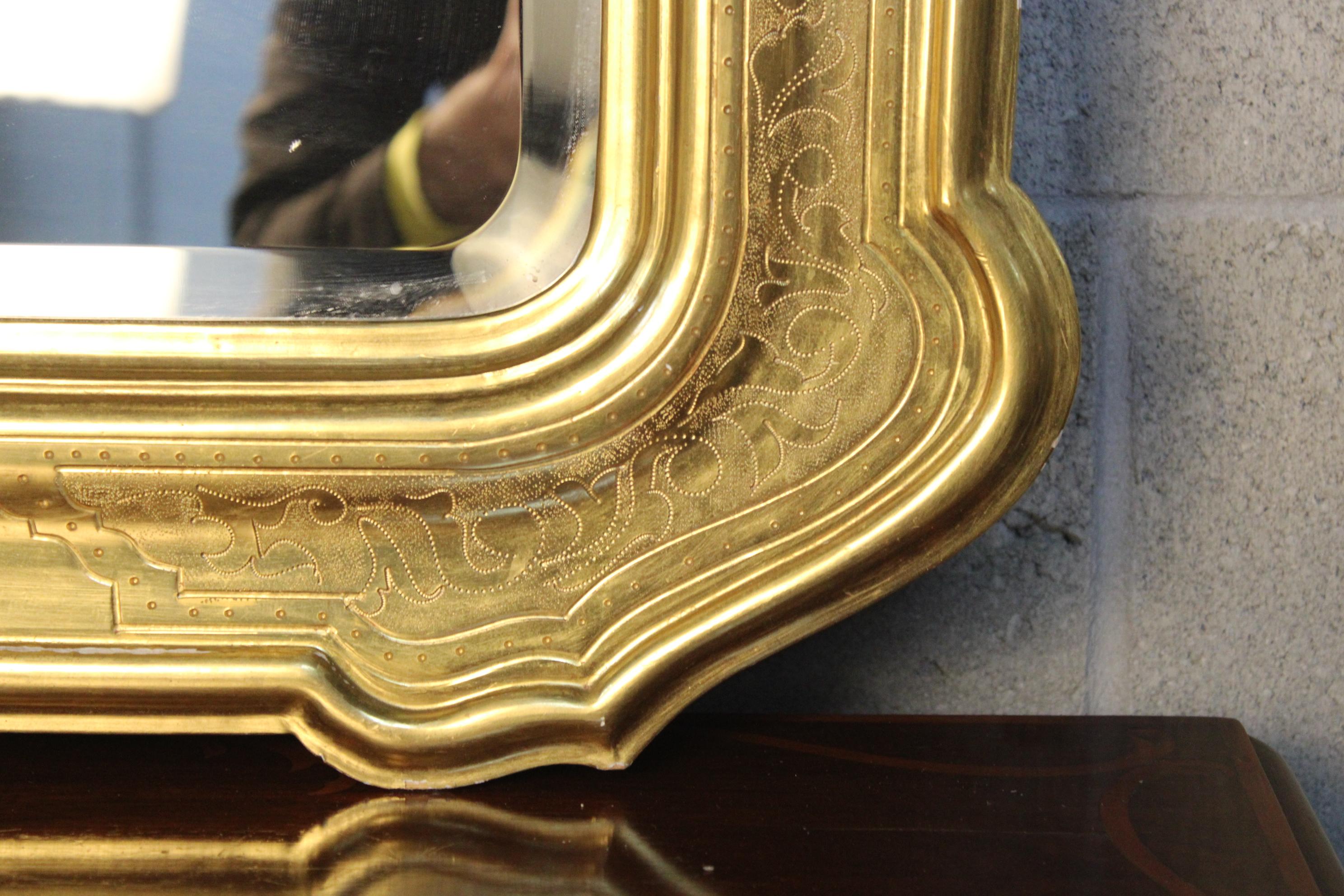 Golden Gilded Antique Italian Wall Mirror 11